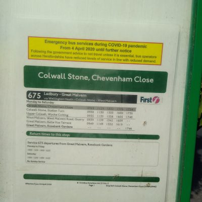 Local bus timetable (may be different when you visit so check)